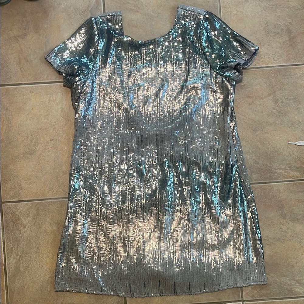 Silver Sequin MUMU Dress